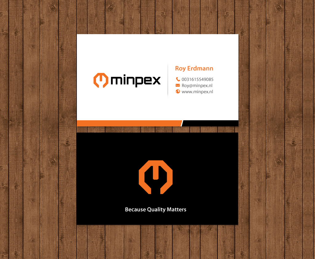 Business Card Design by chandrayaan.creative for Minpex B.V. | Design #14487347
