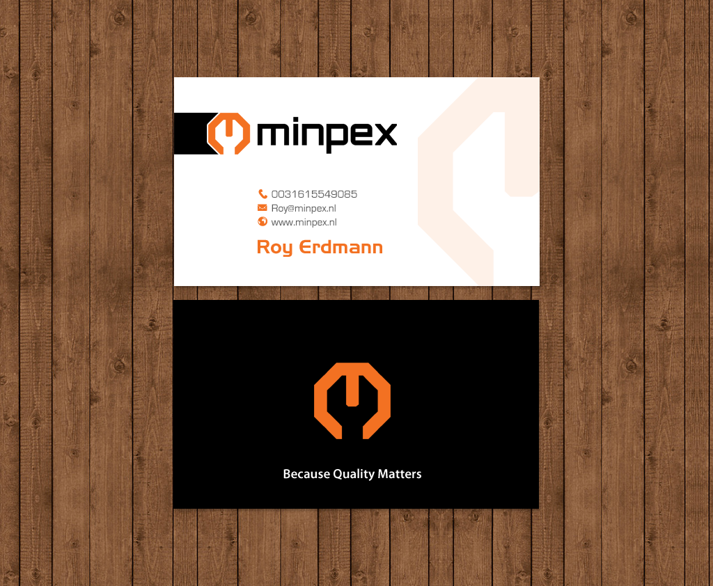 Business Card Design by chandrayaan.creative for Minpex B.V. | Design #14487369