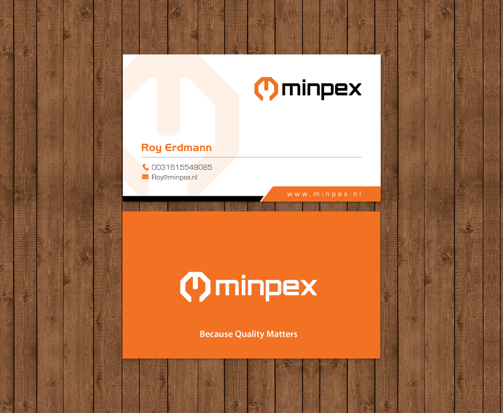 Business Card Design by chandrayaan.creative for Minpex B.V. | Design #14487391