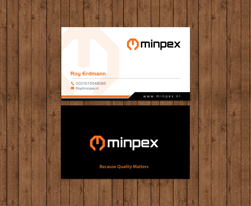 Business Card Design by chandrayaan.creative for Minpex B.V. | Design #14487399