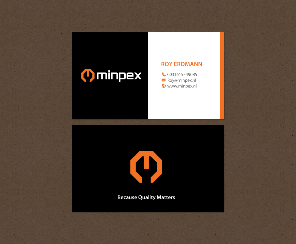 Business Card Design by chandrayaan.creative for Minpex B.V. | Design #14487404