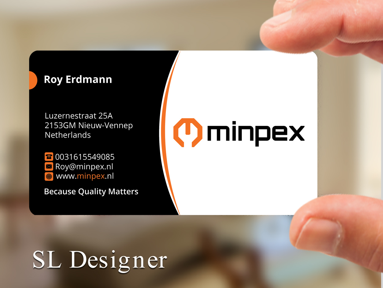 Business Card Design by SL Designer for Minpex B.V. | Design #14482081