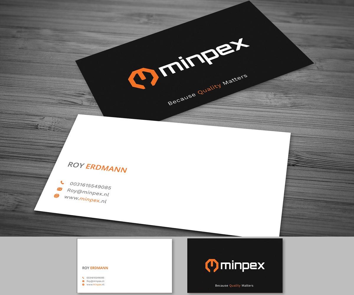 Visitenkarten-Design von Graphic Flame für Minpex B.V. | Design #14493483