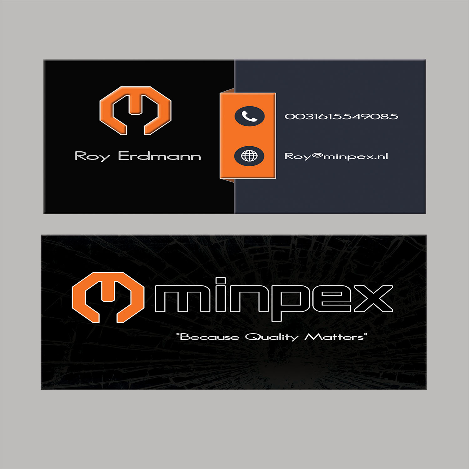 Business Card Design by bebetterr for Minpex B.V. | Design #14484688