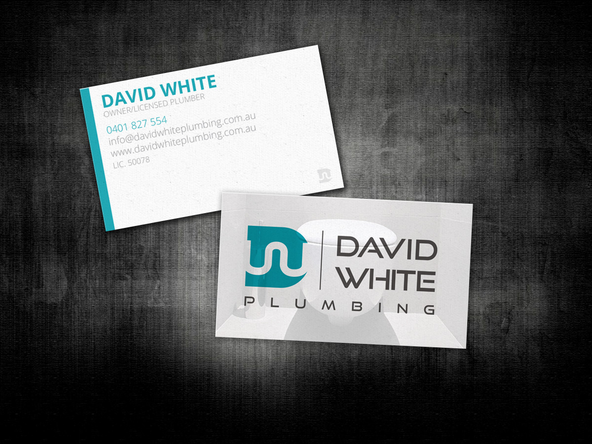 Business Card Design by Tucker FitzGerald for David White Plumbing | Design #2562511