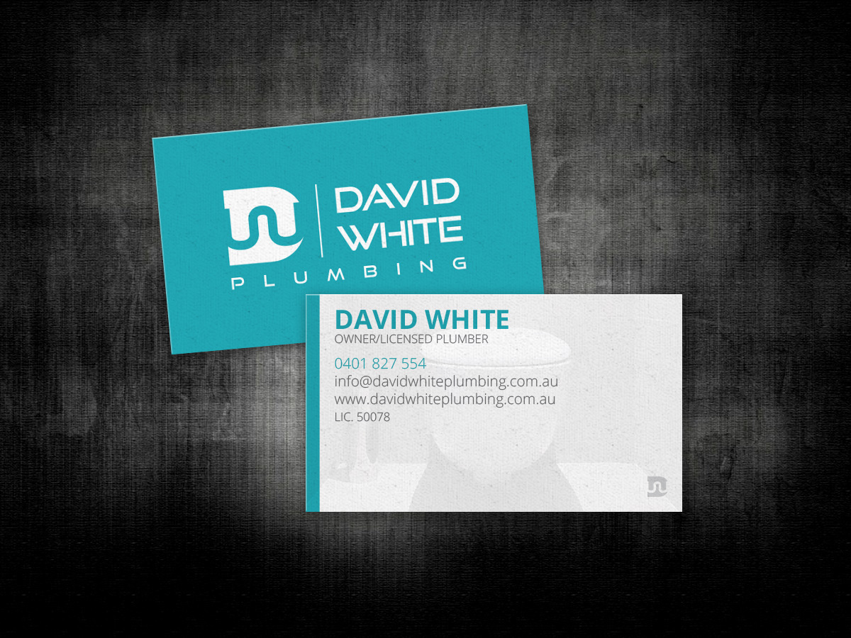 Business Card Design by Tucker FitzGerald for David White Plumbing | Design #2562698