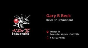 Design de Carte de Visite par Andrés Sebastián pour Killer 'B' Promotions.com | Design : #14491924