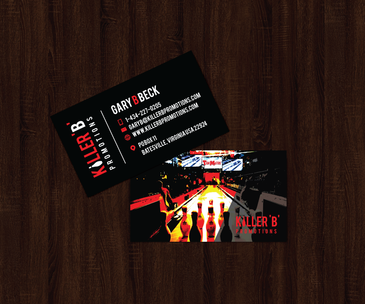 Business Card Design by JK18 for Killer 'B' Promotions.com | Design #14498821