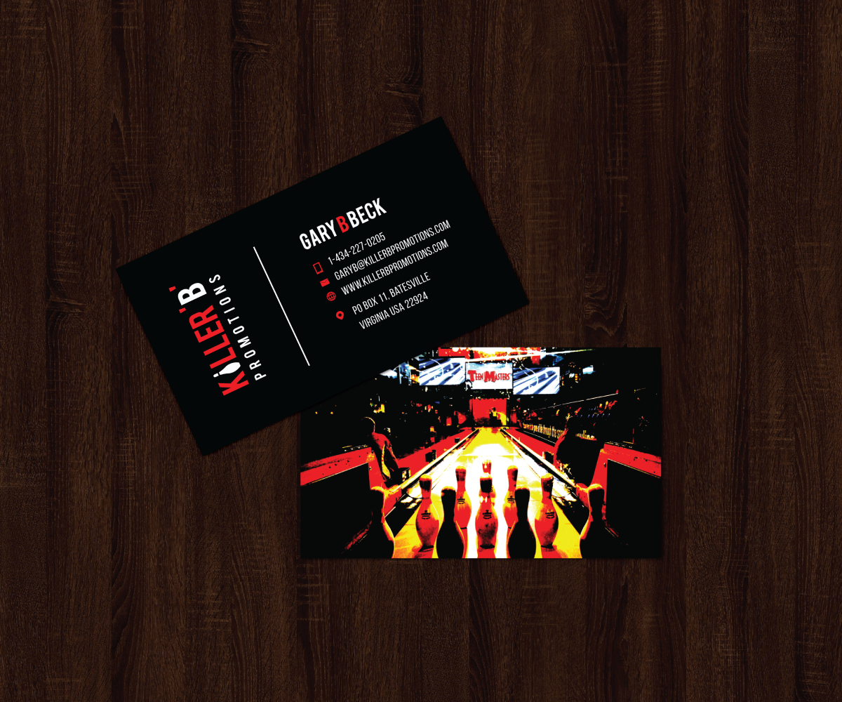 Business Card Design by JK18 for Killer 'B' Promotions.com | Design #14508382