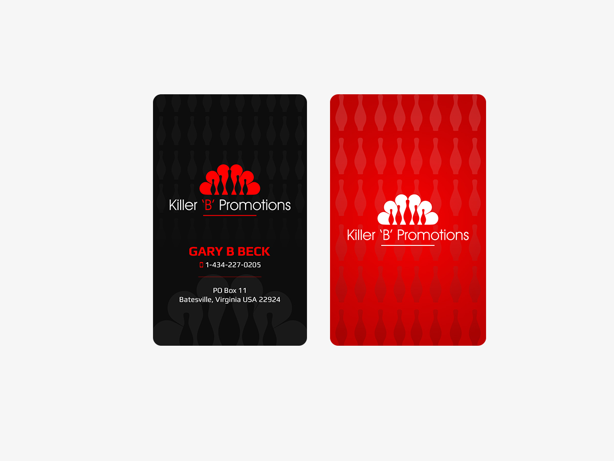 Business Card Design by Creations Box 2015 for Killer 'B' Promotions.com | Design #14495269