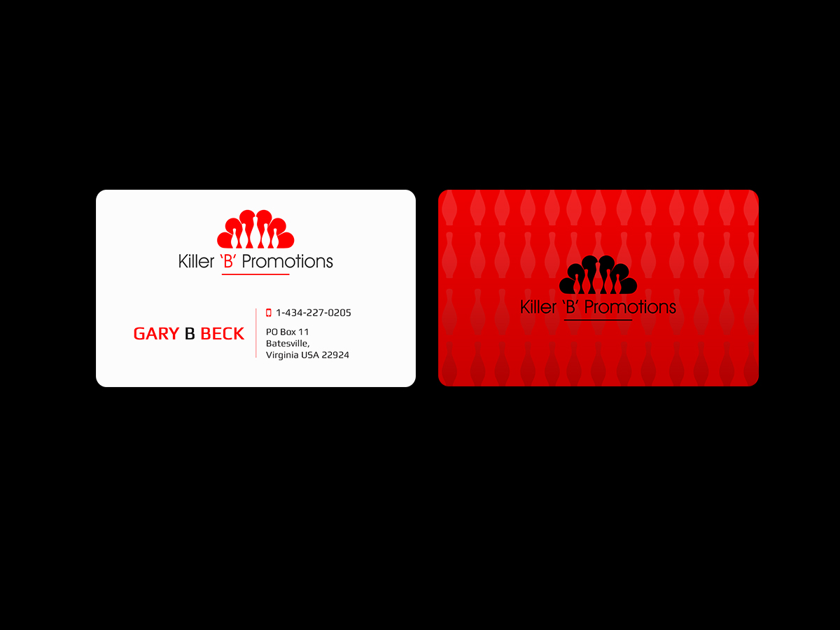 Diseño de Tarjeta de Presentación por Creations Box 2015 para Killer 'B' Promotions.com | Diseño #14495270