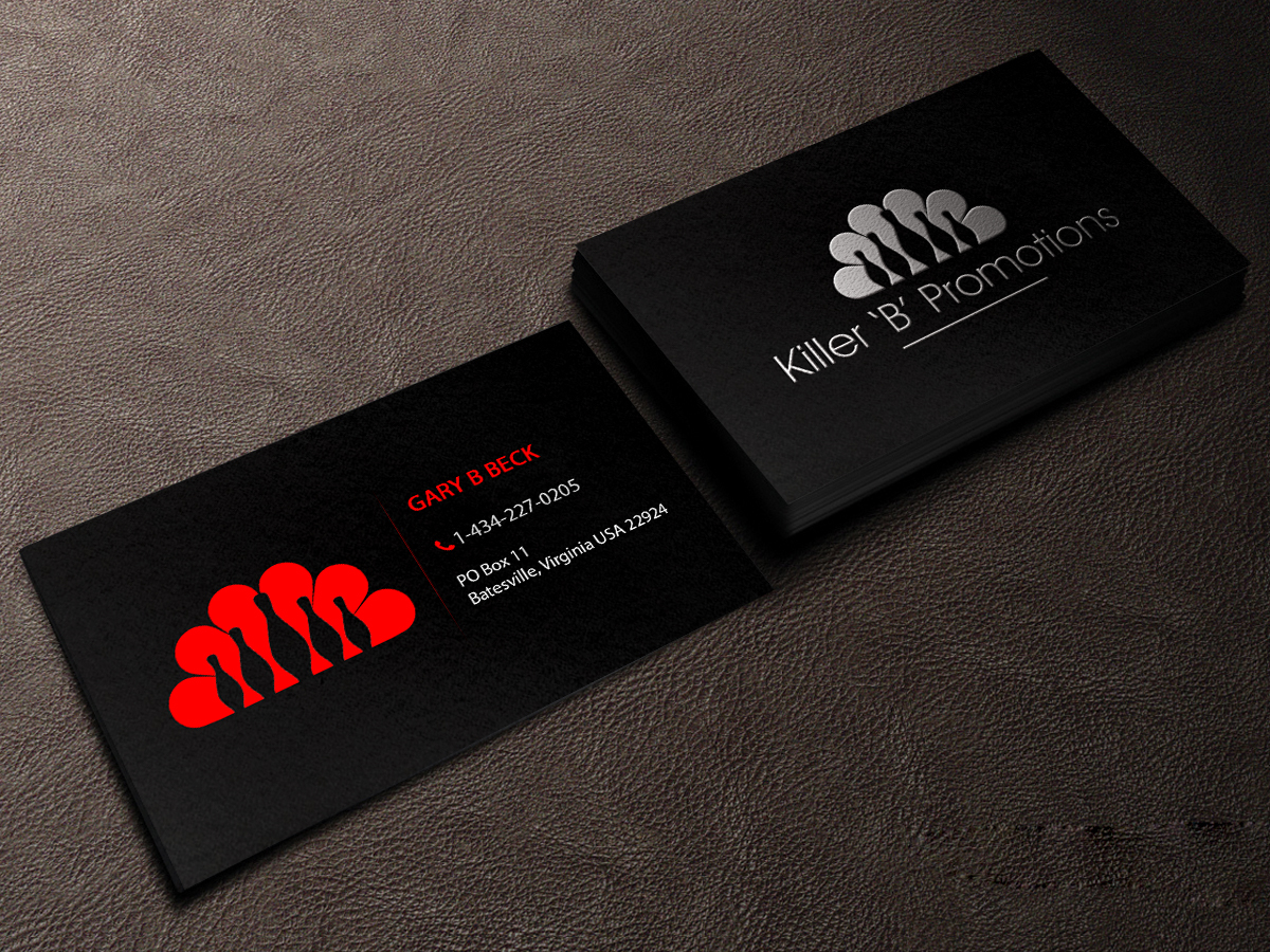 Business Card Design by Creations Box 2015 for Killer 'B' Promotions.com | Design #14495294