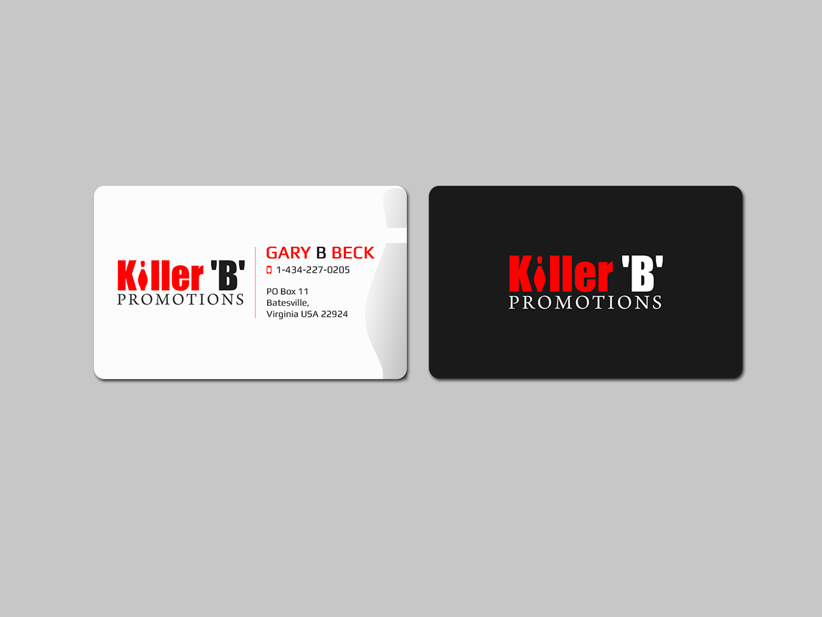 Visitenkarten-Design von Creations Box 2015 für Killer 'B' Promotions.com | Design #14495299
