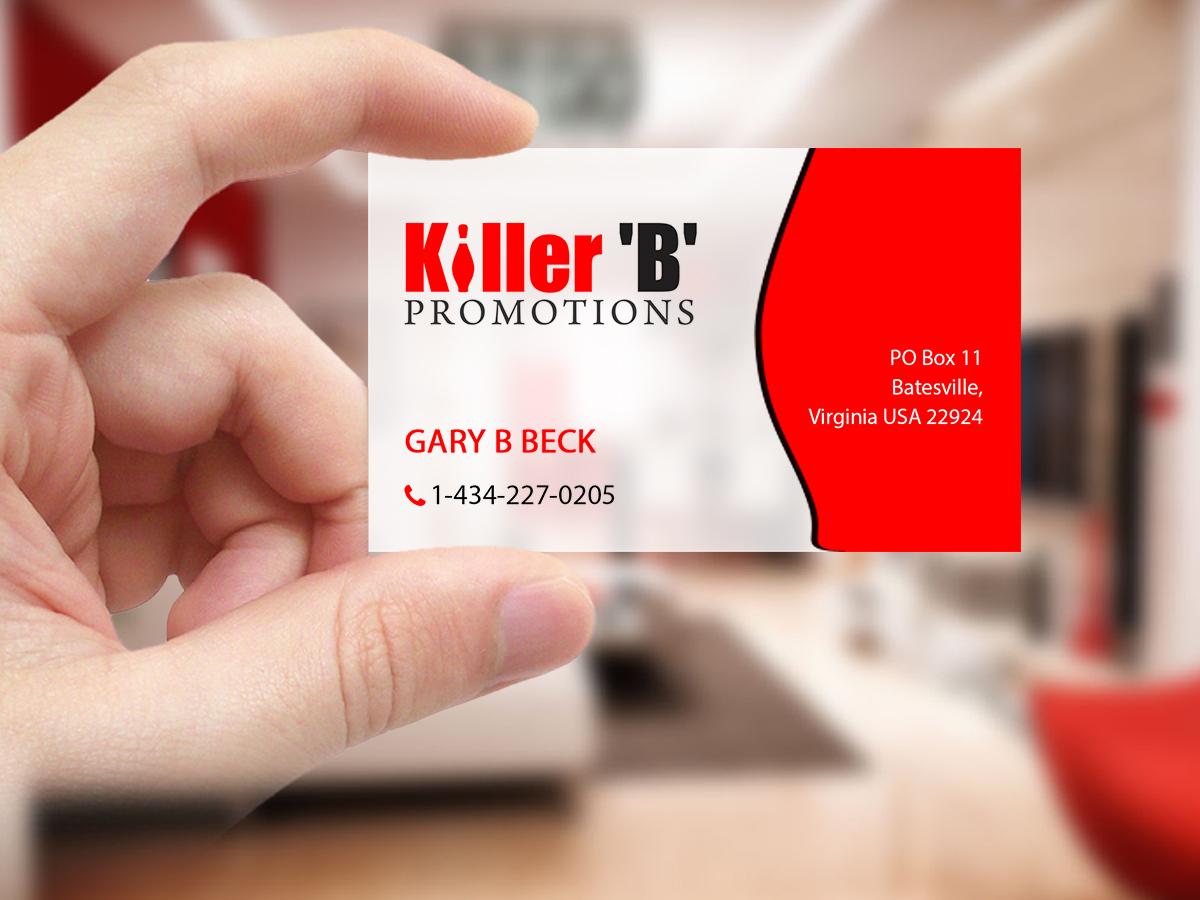 Business Card Design by Creations Box 2015 for Killer 'B' Promotions.com | Design #14495306