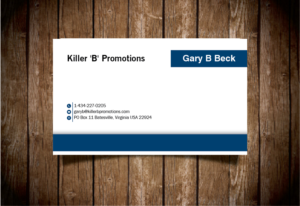 Design de Carte de Visite par logicsdesign-101 pour Killer 'B' Promotions.com | Design : #14547298