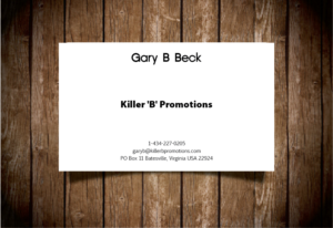Design de Carte de Visite par logicsdesign-101 pour Killer 'B' Promotions.com | Design : #14547314