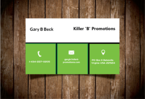 Design de Carte de Visite par logicsdesign-101 pour Killer 'B' Promotions.com | Design : #14547319