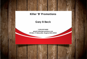 Design de Carte de Visite par logicsdesign-101 pour Killer 'B' Promotions.com | Design : #14547326