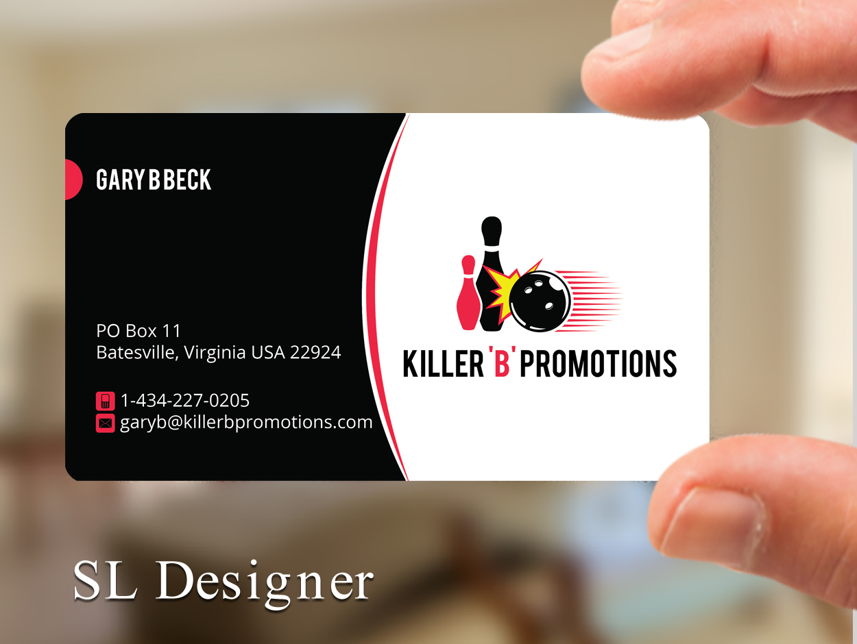Business Card Design by SL Designer for Killer 'B' Promotions.com | Design #14494998