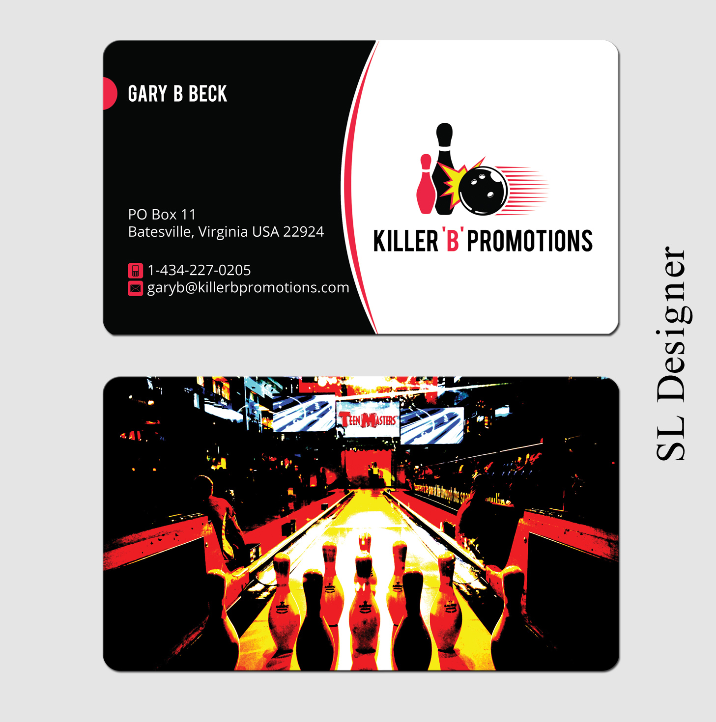 Business Card Design by SL Designer for Killer 'B' Promotions.com | Design #14500788