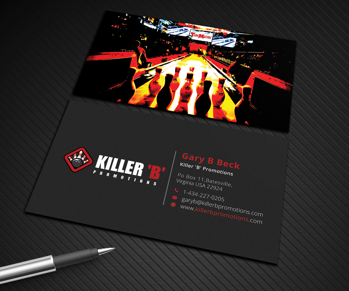 Business Card Design by Graphic Flame for Killer 'B' Promotions.com | Design #14506802
