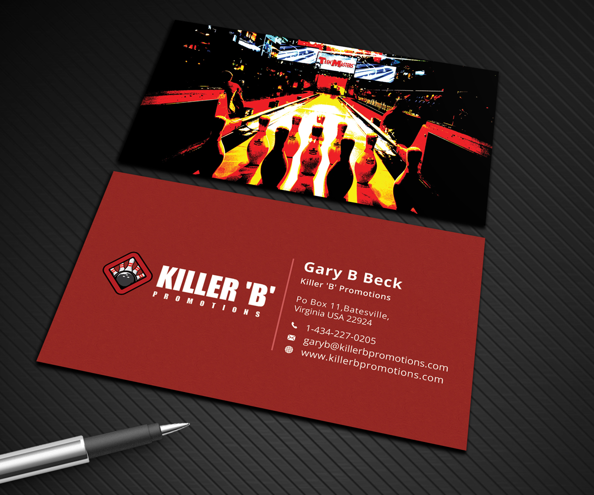Business Card Design by Graphic Flame for Killer 'B' Promotions.com | Design #14506804