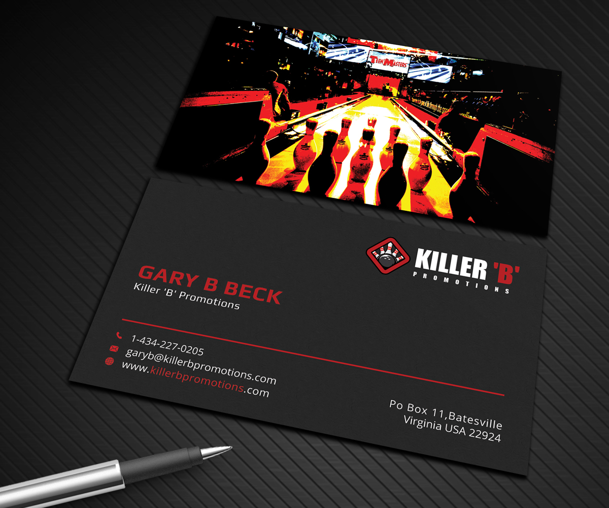 Business Card Design by Graphic Flame for Killer 'B' Promotions.com | Design #14506849