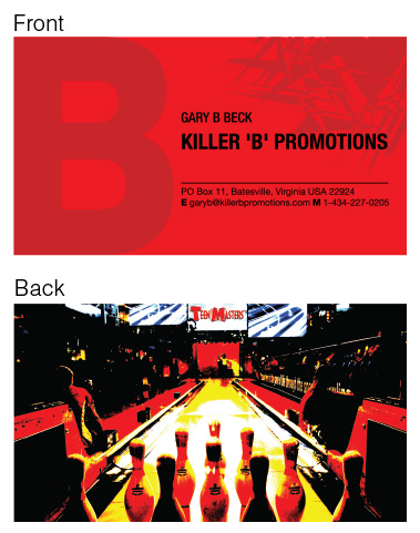 Diseño de Tarjeta de Presentación por C GHOSH para Killer 'B' Promotions.com | Diseño #14524822