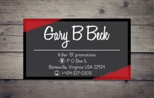 Business Card Design by Charan Raveendra for Killer 'B' Promotions.com | Design: #14492154