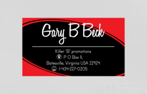 Business Card Design by Charan Raveendra for Killer 'B' Promotions.com | Design: #14492494