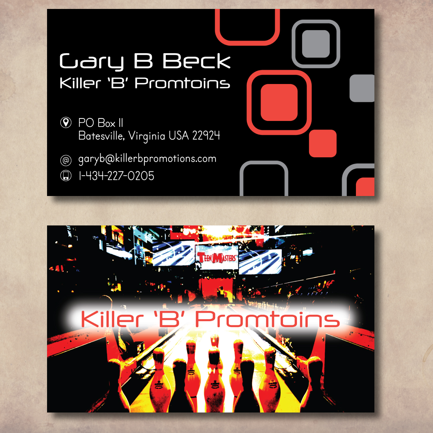 Design de Carte de Visite par Charan Raveendra pour Killer 'B' Promotions.com | Design #14505871