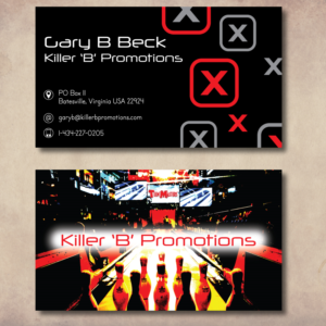 Business Card Design by Charan Raveendra for Killer 'B' Promotions.com | Design: #14531105