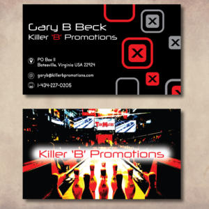Business Card Design by Charan Raveendra for Killer 'B' Promotions.com | Design: #14661791