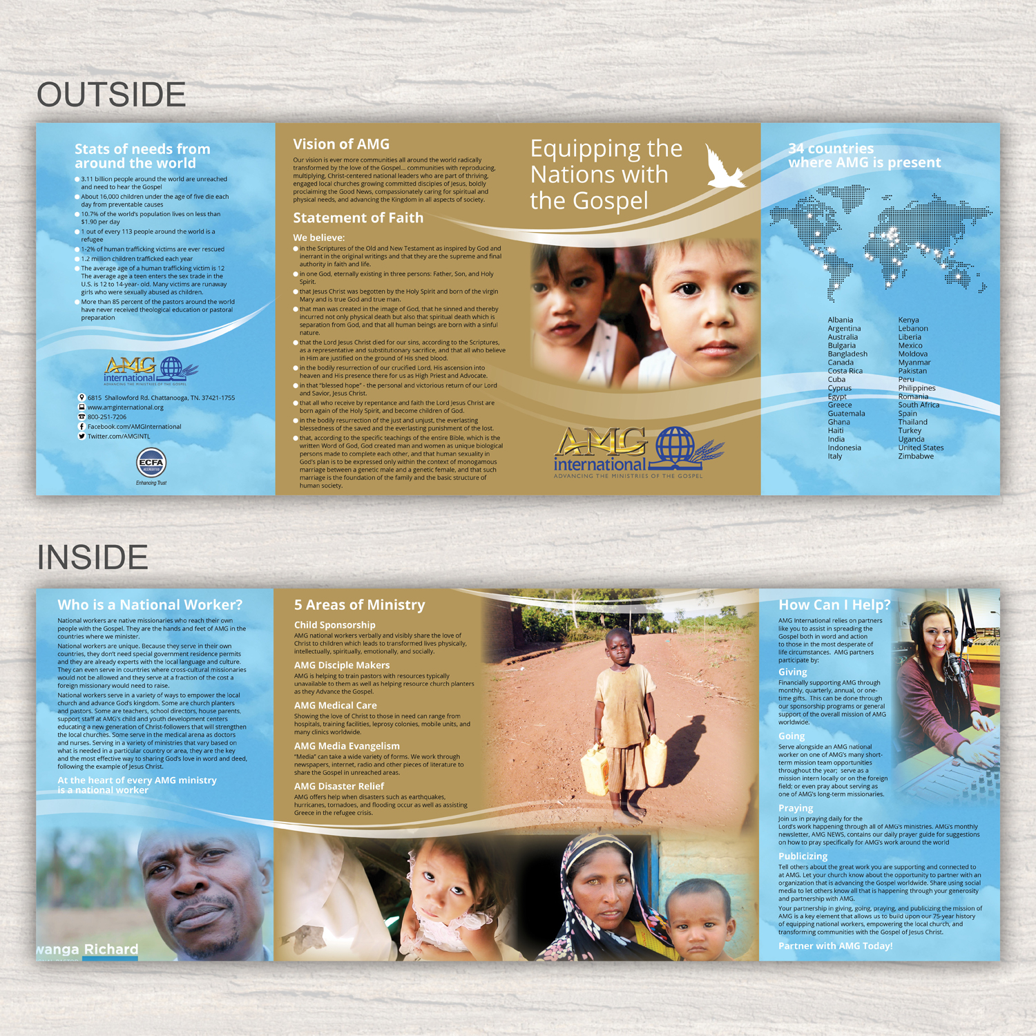 Brochure Design by Katyas Art and Design for AMG International | Design #14606316