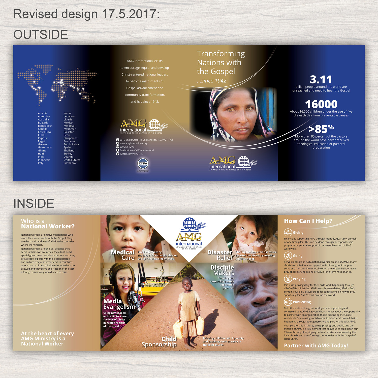 Design de Brochure par Katyas Art and Design pour AMG International | Design #14805811