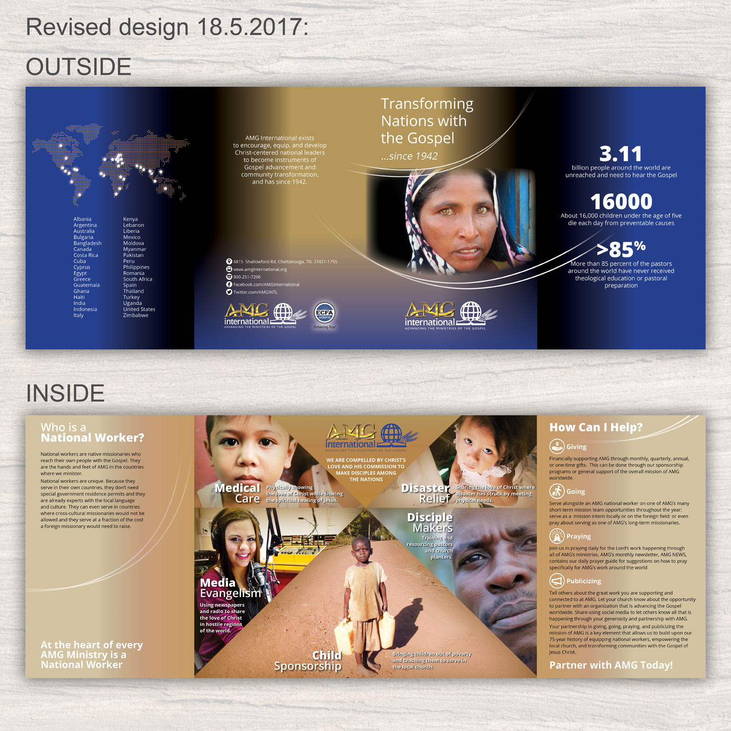 Design de Brochure par Katyas Art and Design pour AMG International | Design #14817506