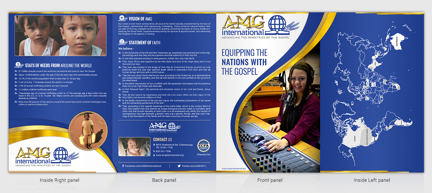 Brochure Design by SAI DESIGNS for AMG International | Design #14603134