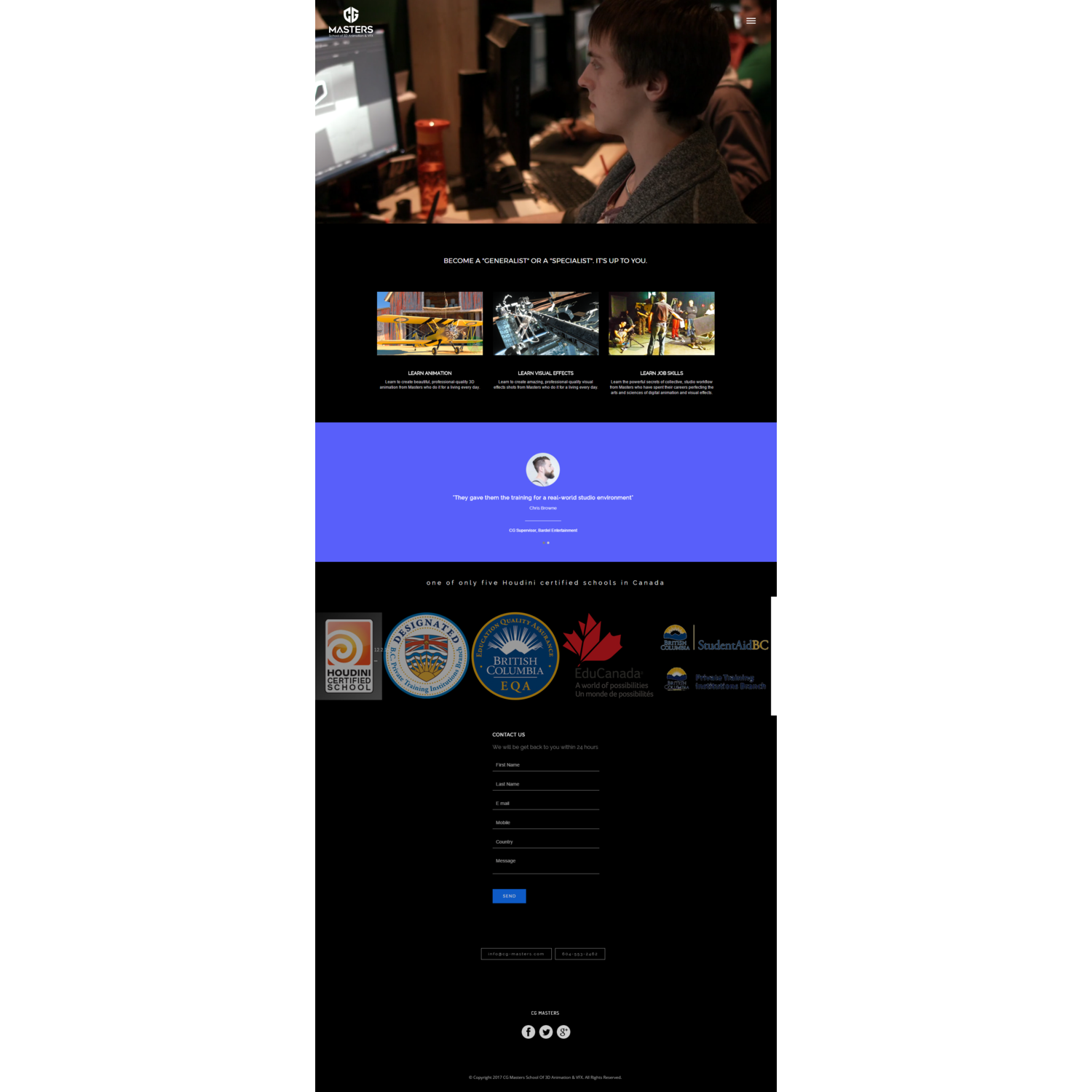 Web Design by Panther for Canadian Tourism College | Design #14512057