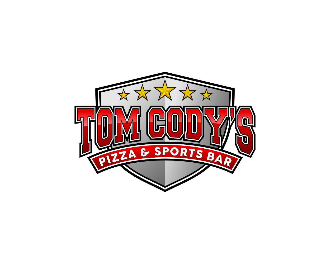 Logo Design by alpino for Tom's Pizza & Sports Bar | Design #14548166