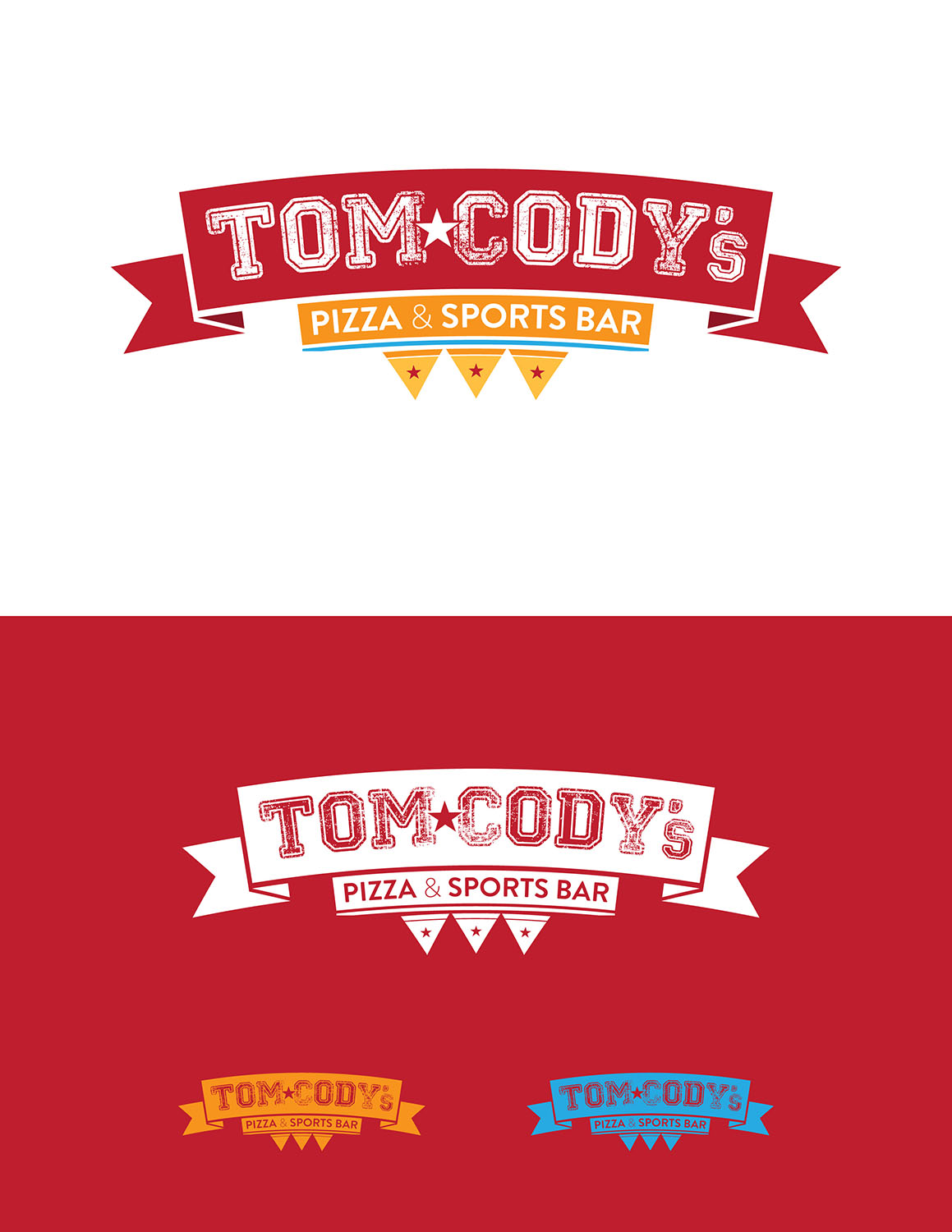 Logo Design by JLAGO for Tom's Pizza & Sports Bar | Design #14672270