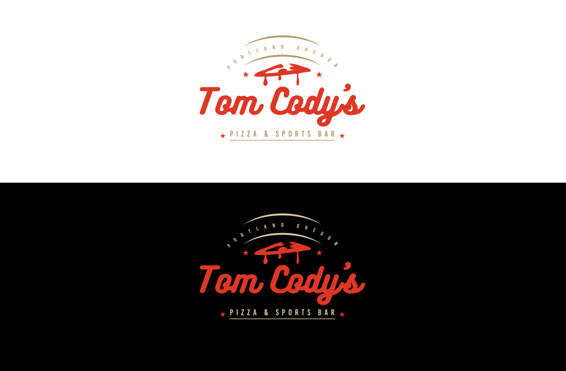 Logo Design by GLDesigns for Tom's Pizza & Sports Bar | Design #14511636