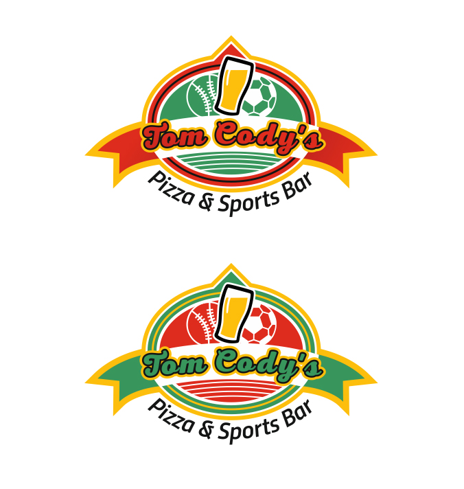 Logo Design by Tetyana Mykhaylyshyna for Tom's Pizza & Sports Bar | Design #14662859