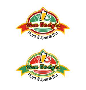 Logo Design by Tetyana Mykhaylyshyna for Tom's Pizza & Sports Bar | Design: #14662859