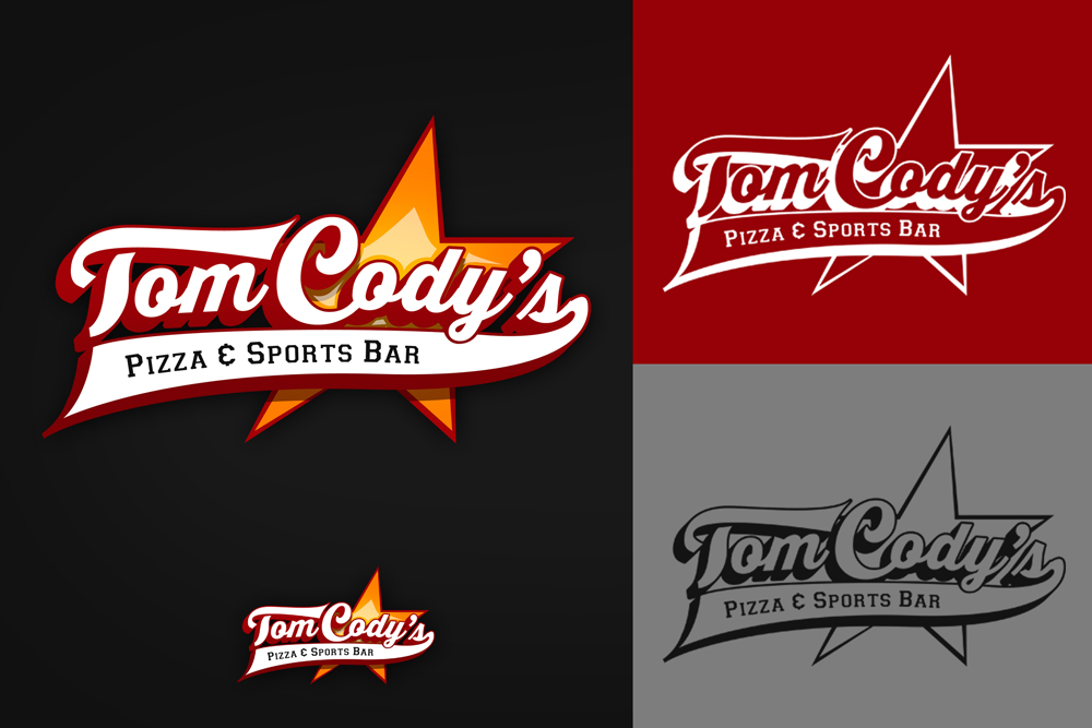 Logo Design by R.Bello for Tom's Pizza & Sports Bar | Design #14664044