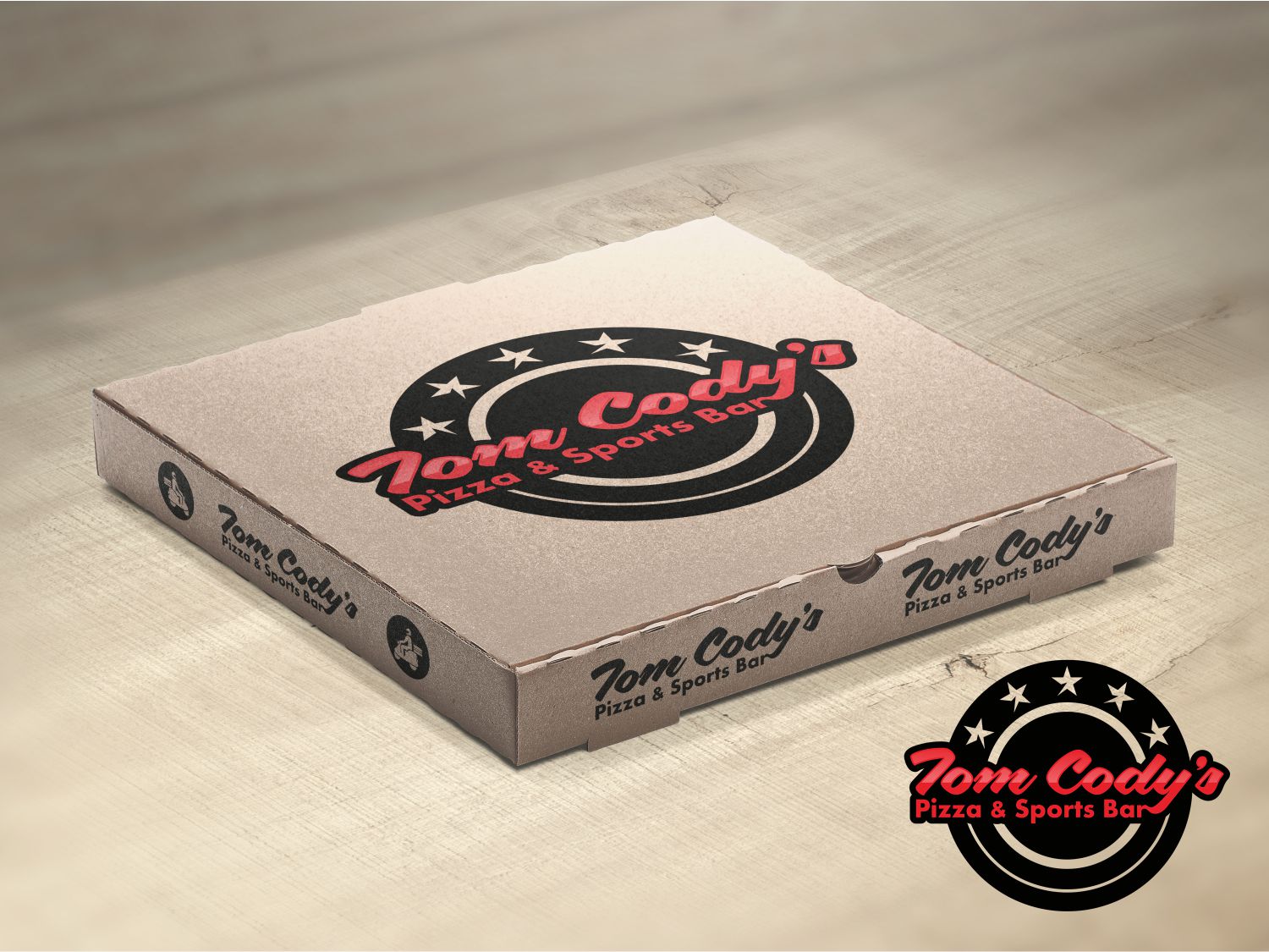 Logo Design by aquabomb26 for Tom's Pizza & Sports Bar | Design #14557559