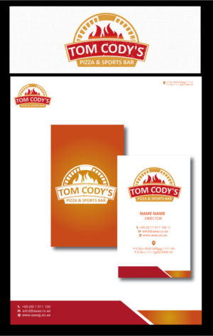 Logo Design by zebronicgraphic for Tom's Pizza & Sports Bar | Design: #14535974