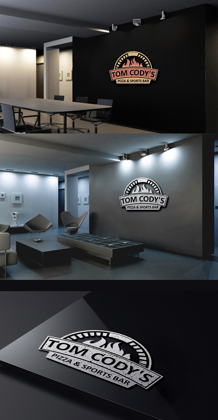 Logo-Design von zebronicgraphic für Tom's Pizza & Sports Bar | Design #14535978