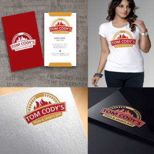 Logo Design by zebronicgraphic for Tom's Pizza & Sports Bar | Design: #14535979