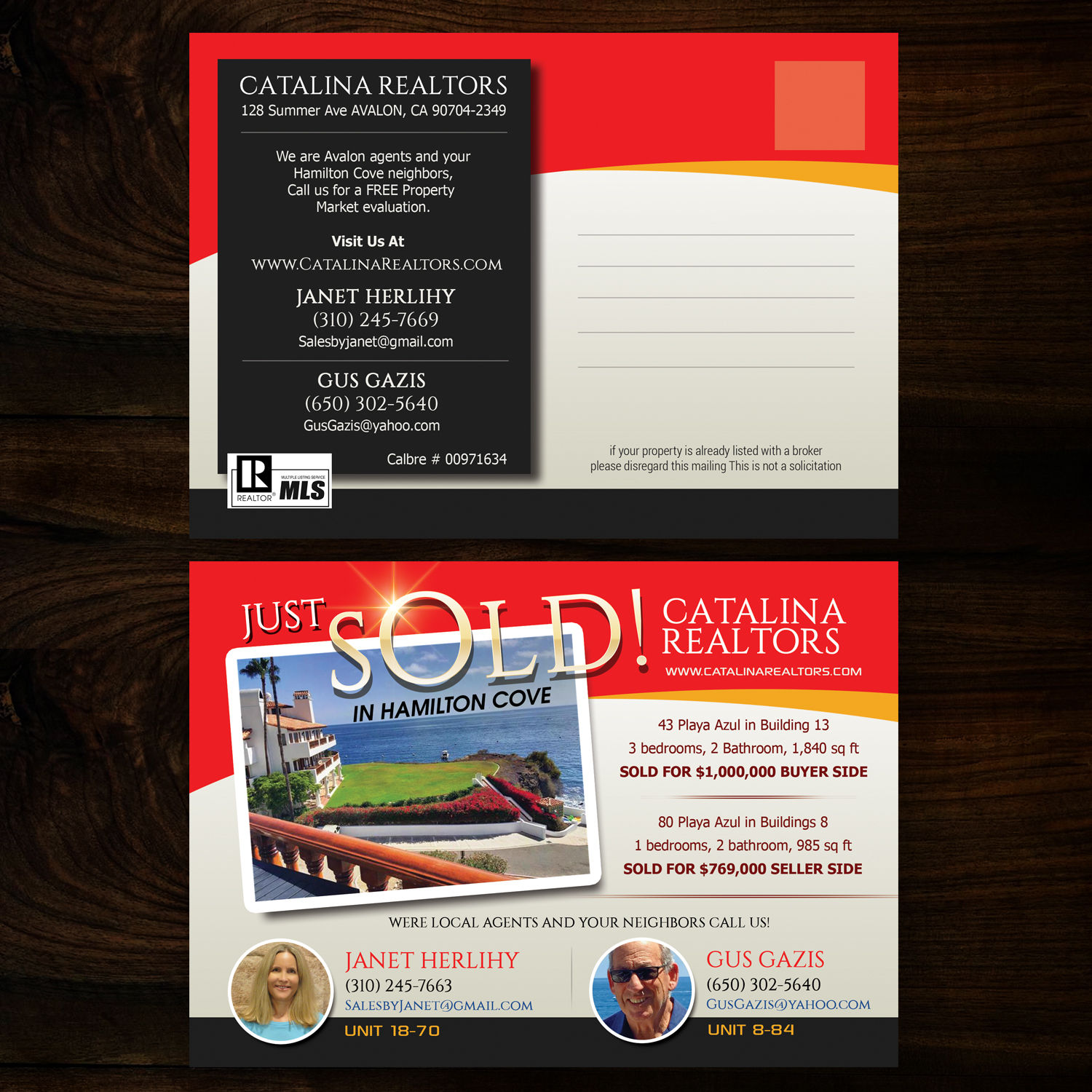 Diseño de Postal por uk para Catalina Realtors | Diseño #14523083