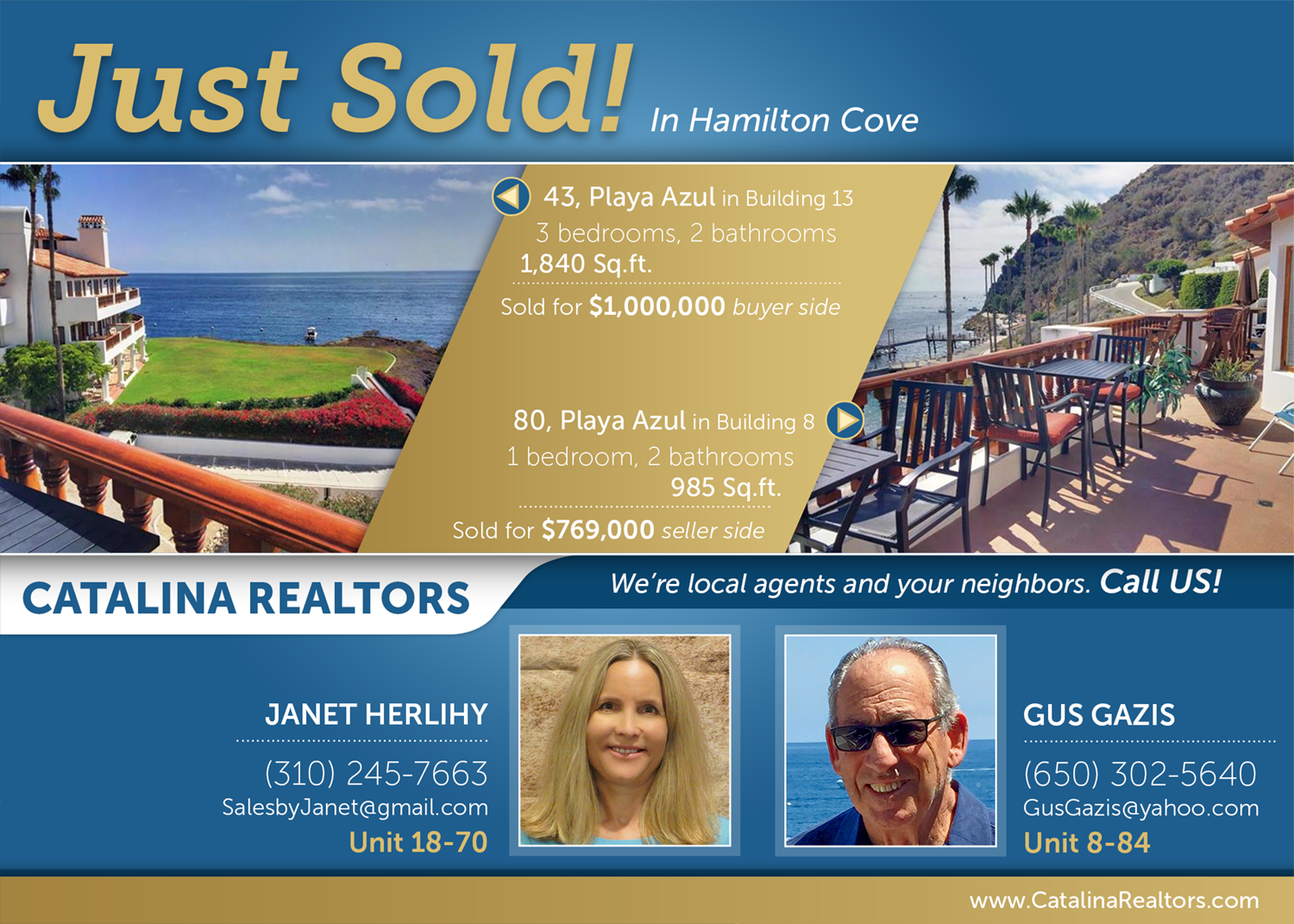 Postcard Design by Akshar Shailesh for Catalina Realtors | Design #14503897